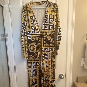 Yellow versace inspired jumpsuit